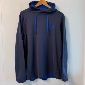 Stio Fremont Stretch Fleece Hoodie Blue Navy Hooded Lined Soft 200040 Large